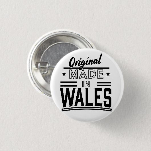 Original aus Wales Button (Vorne & Hinten)