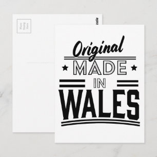 Original aus Wales Postkarte