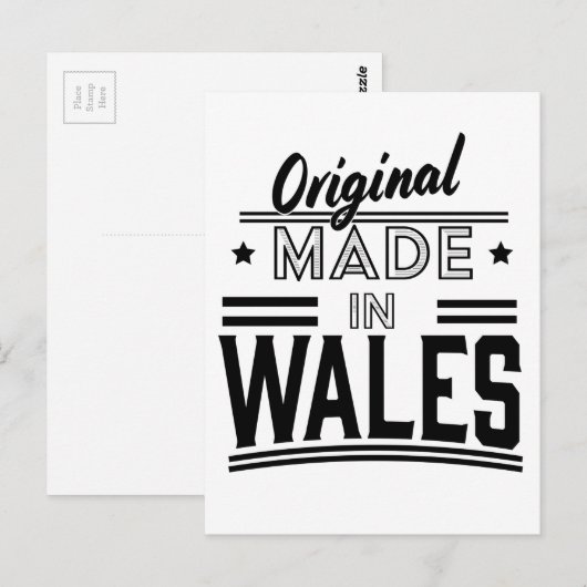Original aus Wales Postkarte (Vorne/Hinten)