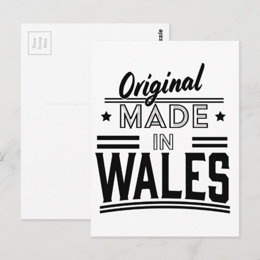 Original aus Wales Postkarte (Vorne/Hinten)