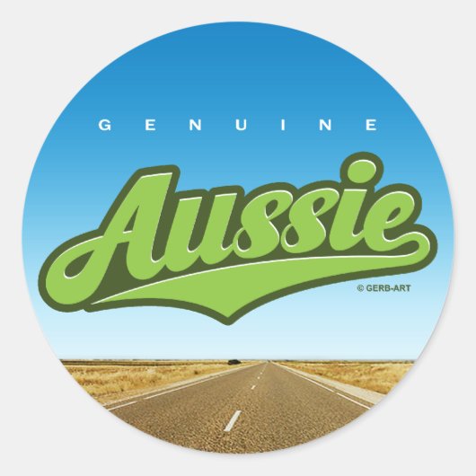 Original Aussie - Aufkleber (grün/außen) (Vorderseite)