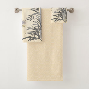 Original Bamboo Rat Malerei Chinesisch Jahr Zodiac Badhandtuch Set