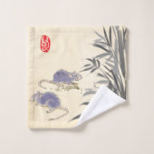 Original Bamboo Rat Malerei Chinesisch Jahr Zodiac Badhandtuch Set (Waschlappen)