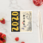 Original Bamboo Rats bemalt chinesische Wünsche PP Serviette (Beispiel)