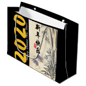 Original Bamboo Rats Lackierung Wünsche in Chinesi Große Geschenktüte (Vorderseite Schrägansicht)