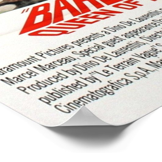 Original Barbarella Movie Poster (Ecke)