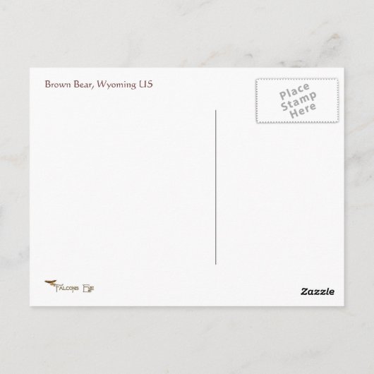 Original Baumhugger Brown Bär Postkarte (Rückseite)