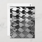 Original berühmter zeichn "Tag und Nacht" Postkarte (Vorne/Hinten)