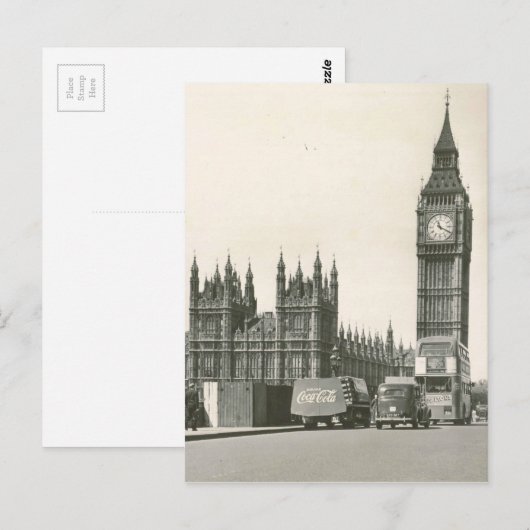 Original Big ben 1953 Foto Postkarte (Vorne/Hinten)