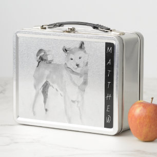 Original Bild 3 Chinesischer Hund Jahr Geburtstag Metall Lunch Box