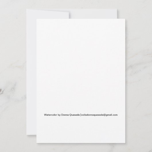 Original Bird and Dogwood Art on Blank Card Einladung (Rückseite)