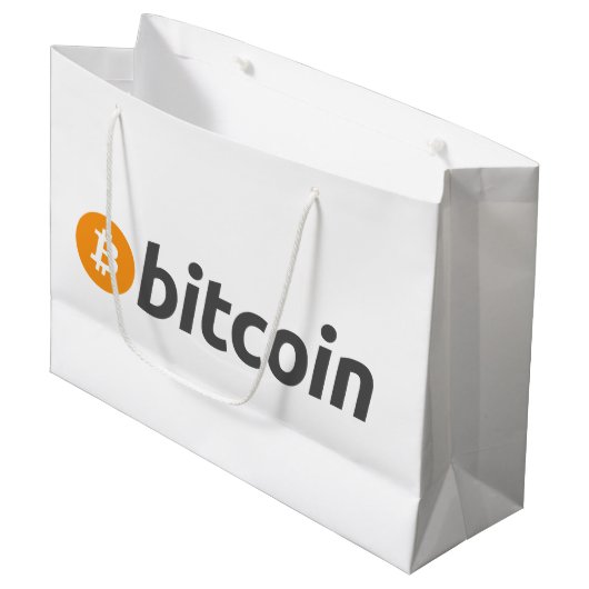 Original Bitcoin Btc Große Geschenktüte (Vorderseite Schrägansicht)