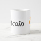 Original Bitcoin-Logo Große Kaffee-Tasse Jumbo-Tasse (Vorderseite)