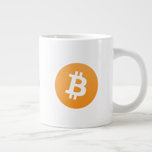 Original Bitcoin-Logo Große Kaffee-Tasse Jumbo-Tasse (Rechts)