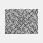 Original BLACK AND WHITE DOUBLE DIAMOND PATTER Fleecedecke (Vorderseite (Horizontal))
