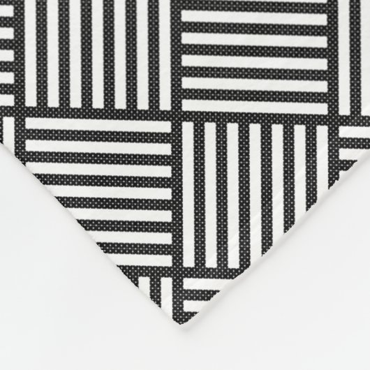 Original BLACK AND WHITE DOUBLE DIAMOND PATTER Fleecedecke (Ecke)