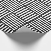 Original BLACK AND WHITE DOUBLE DIAMOND PATTER Geschenkpapier (Ecke)