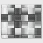 Original BLACK AND WHITE DOUBLE DIAMOND PATTER Geschenkpapier (Flach)