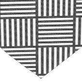 Original BLACK AND WHITE DOUBLE DIAMOND PATTER Kurzer Tischläufer (Ecke)