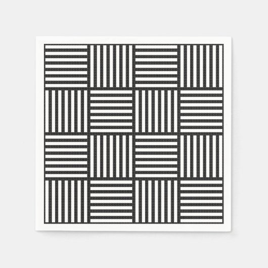 Original BLACK AND WHITE DOUBLE DIAMOND PATTER Serviette (Vorderseite)