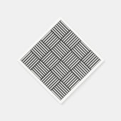 Original BLACK AND WHITE DOUBLE DIAMOND PATTER Serviette (Ecke)