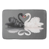 "Original Black & White Swan" Badematte (Vorderseite)