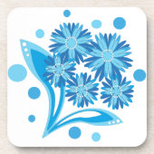 Original blaue Blumen Getränkeuntersetzer (Vorderseite)