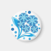 Original blaue Blumen Magnet (Vorne)