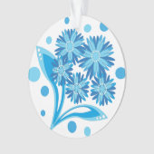Original blaue Blumen Ornament (Vorderseite)