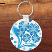 Original blaue Blumen Schlüsselanhänger (Vorderseite)