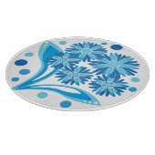 Original blaue Blumen Schneidebrett (Ecke)
