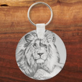 Original Bleistifskizze Zeichnend einer Löwe Schlüsselanhänger (Vorderseite)