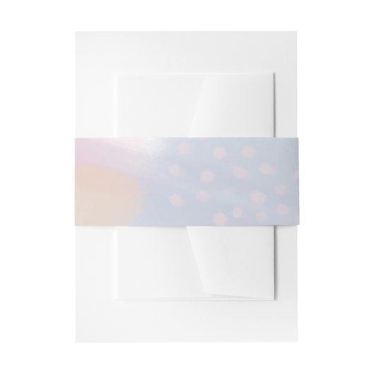 Original Blue Abstrakt Art Wedding Einladungsbanderole (Vorderseite Beispiel)