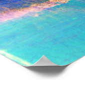 Original Blue Abstrakt Poster Abstrakt Art (Ecke)