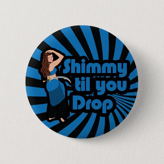 Original Blue and Black Bly Dancer Button (Vorderseite)