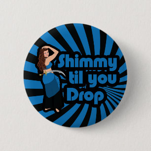 Original Blue and Black Bly Dancer Button