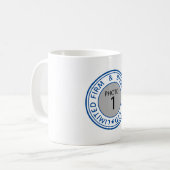 Original Blue Briefmarke Erstellen Sie Ihr eigenes Kaffeetasse (Vorderseite Links)