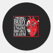 Original Body Rebuild Engine, Open Heart Surgery A Runder Aufkleber (Vorderseite)
