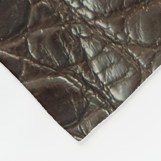 Original braunes Alligatorenleder, nah bis zur Vor Fleecedecke (Ecke)