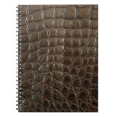 Original braunes Alligatorenleder, nah bis zur Vor Notizblock (Vorderseite)