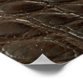 Original braunes Alligatorenleder, nah bis zur Vor Poster (Ecke)