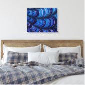 ~ Original Bright Blue 3D Fraktal Design ~ Leinwanddruck (Insitu (Schlafzimmer))