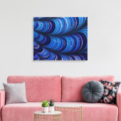 ~ Original Bright Blue 3D Fraktal Design ~ Leinwanddruck (Insitu (Wohnzimmer))