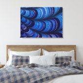 ~ Original Bright Blue 3D Fraktal Design ~ Leinwanddruck (Insitu (Schlafzimmer))
