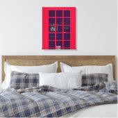 Original britischer Telefonkasten Leinwanddruck (Insitu (Schlafzimmer))