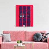 Original britischer Telefonkasten Leinwanddruck (Insitu (Wohnzimmer))