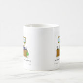 Original Cartoon, mit Tagträumungs-Flyer Kaffeetasse (Mittel)