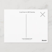 Original Cat Art Postcard Postkarte (Rückseite)