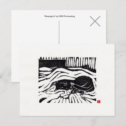 Original Cat Art Postcard Postkarte (Vorne/Hinten)