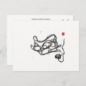 Original Cat Art Postcard Postkarte (Vorne/Hinten)